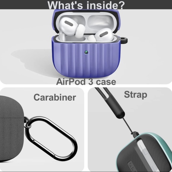 🆕Soft Hard AirPods 3rd Generation Compatible Protective Carrier Case - Picture 2 of 9